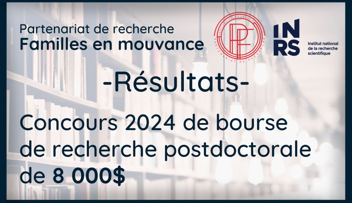 Résultats – Concours 2024 supp. de bourse de recherche postdoctorale (8 000$)